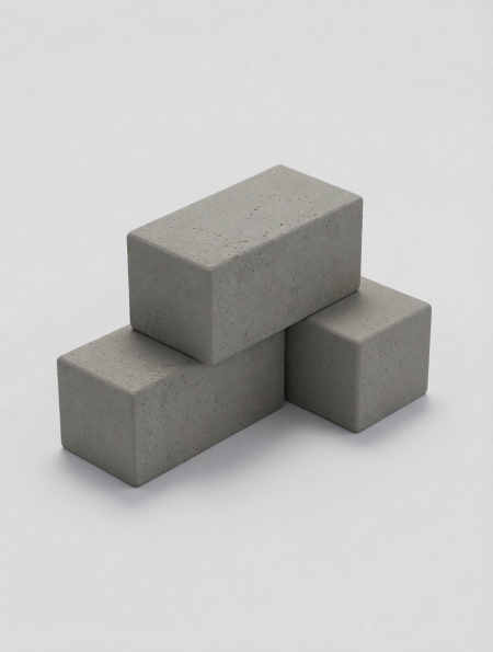 Полнотелый блок - в кладке